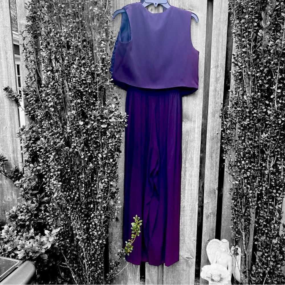 LAUNDRY By Shelli Segal Vintage Embroidered Jumpsuit Size 4 - Picture 3 of 8